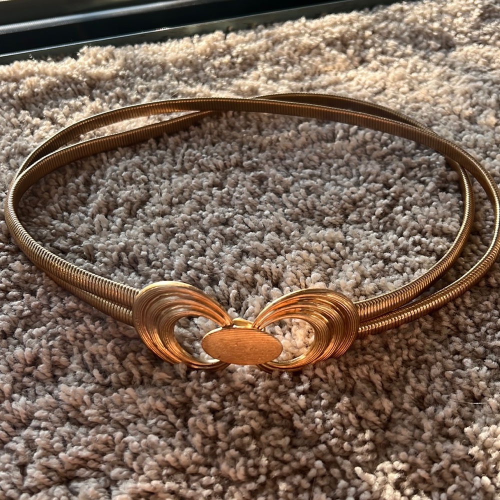 Zara elastic gold belt